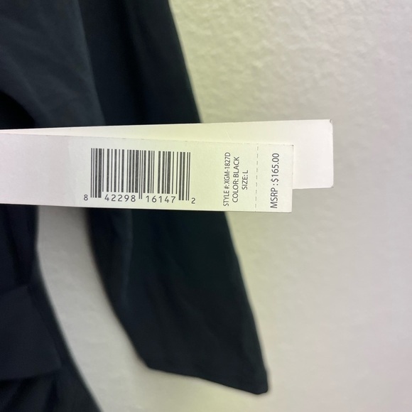 NEW Large GOTTEX Studio Soft Knit Pullover Dress w/Asymmetrical Hem Gray/Black - Picture 3 of 4